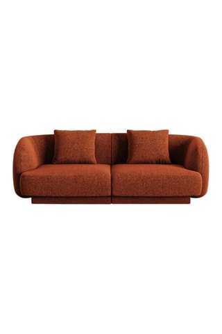 Canapé modulable Galactica - Rouge brique - 2 places - En tissu chenille