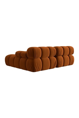 Canapé modulable Tropea - Terracotta - 3 places - Toucher velours