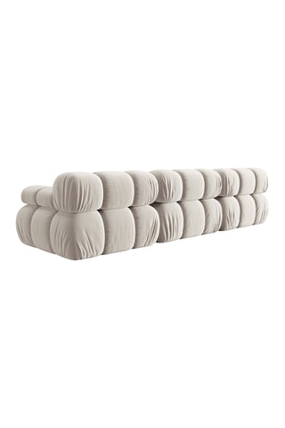 Canapé modulable Tropea - Beige clair - 3 places - Toucher velours