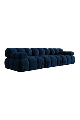 Canapé modulable Tropea - Bleu roi - 3 places - Toucher velours