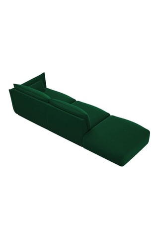 Canapé Clau - Vert bouteille - 3 places - Tissu velours