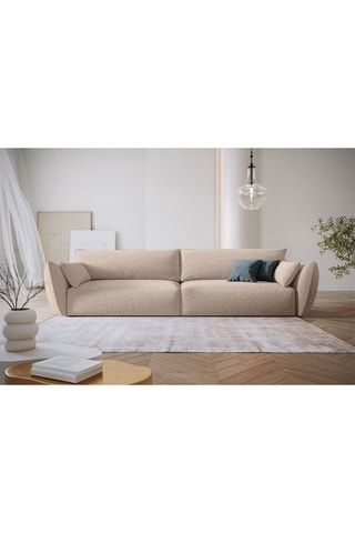 Canapé Clau - Beige - 4 places - Toucher soie
