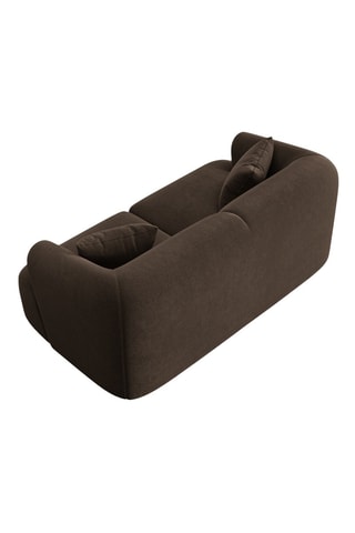 Canapé modulaire Talia - Marron foncé - 2 places - En tissu velours