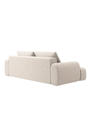 Canapé convertible Orion - Beige clair - 4 places - En tissu structurel