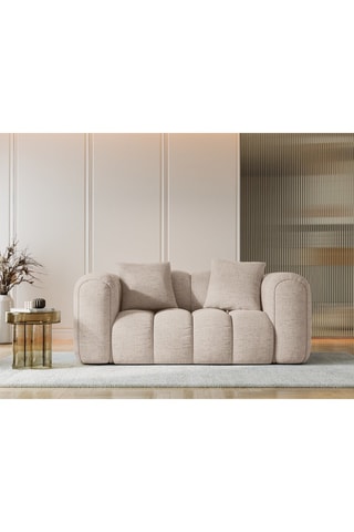 Canapé Arden - Taupe - 2 places - En tissu structurel