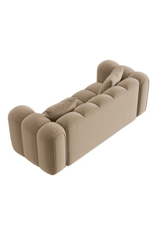 Canapé Astro - Ecru - 3 places - En tissu velours