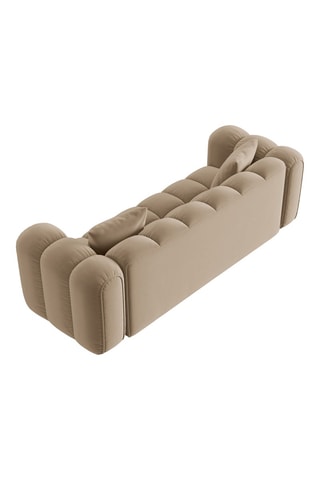 Canapé modulaire Astro - Ecru - 4 places - En tissu velours