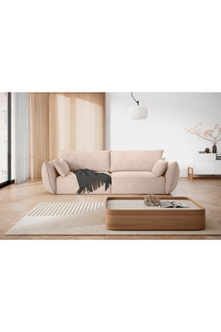 Canapé Vanda - Beige - 3 places - En tissu chenille