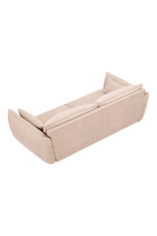 Canapé Vanda - Beige - 3 places - En tissu chenille