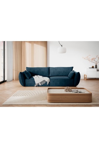 Canapé Vanda - Bleu roi - 3 places - En tissu chenille