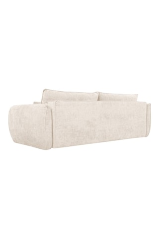 Canapé convertible Vanda - Beige clair - 3 places - En tissu chenille