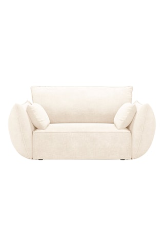 Fauteuil Vanda - Beige clair - En tissu chenille