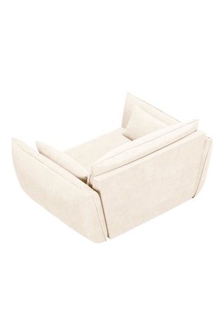 Fauteuil Vanda - Beige clair - En tissu chenille