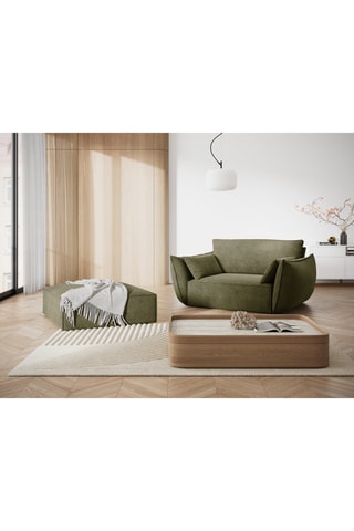 Fauteuil Vanda - Vert - En tissu chenille