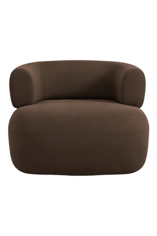 Fauteuil Aldrin - Marron - En velours