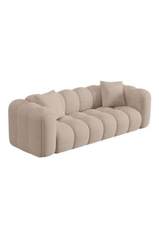 Canapé Arden - Beige - 3 places - En tissu chenille moly