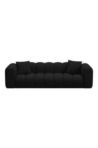 Canapé convertible Astro - Noir - 3 places - En tissu chenille moly