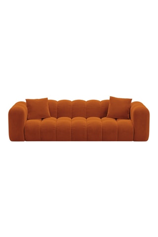 Canapé convertible Astro - Orange - 3 places - En velours