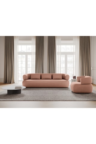 Canapé Aldrin - Orange - 4 places - En velours