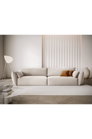 Canapé Clau - Beige - 4 places - En velours