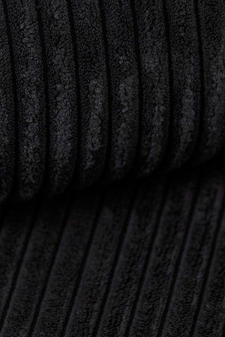 Canapé d'angle droit modulaire Talia - Noir - 4 places - Revêtement tissu Lincoln