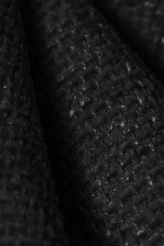 Canapé d'angle modulable Theo - Noir - 5 places - En tissu chenille soyeux