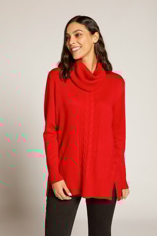 Pull en laine et cachemire - Rouge