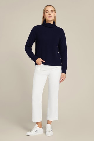 Pull en laine et cachemire - Bleu marine
