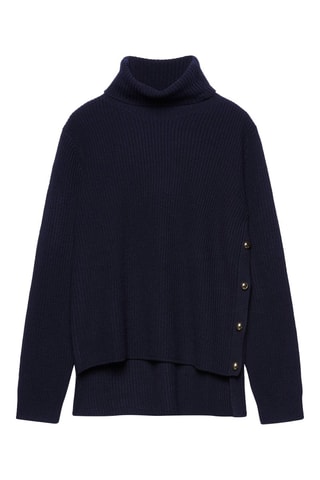 Pull en laine et cachemire - Bleu marine