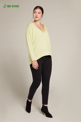 Pull oversize en laine - Jaune