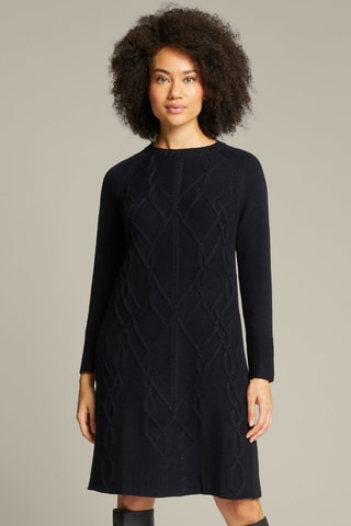 Robe pull en laine et cachemire - Noir