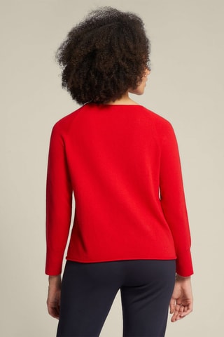 Pull en laine et angora - Rouge