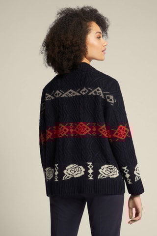 Gilet en laine et cachemire - Noir et rouge