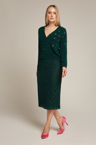 Gilet en laine et poils de yak - Vert