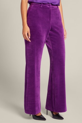 Pantalon droit en velours - Violet