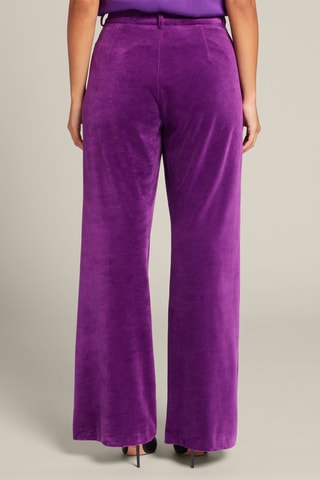 Pantalon droit en velours - Violet