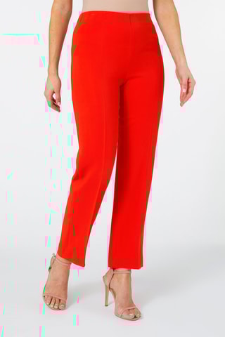 Pantalon slim taille haute - Orange