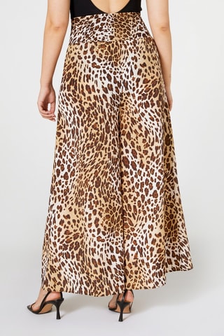 Pantalon palazzo taille haute - Blanc