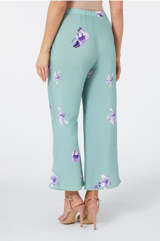 Pantalon wide legs - Vert