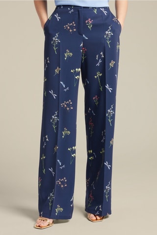 Pantalon wide legs - Bleu
