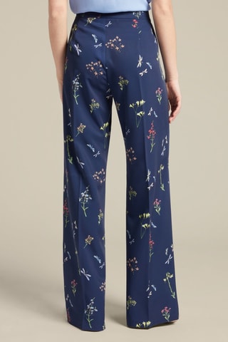 Pantalon wide legs - Bleu