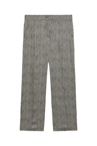 Pantalon droit - Gris et blanc
