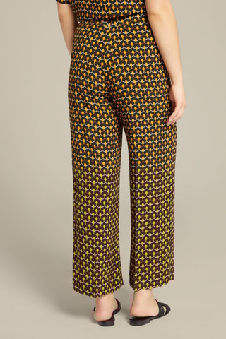 Pantalon droit - Marron et jaune