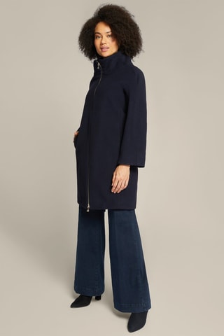 Manteau en laine et cachemire - Bleu