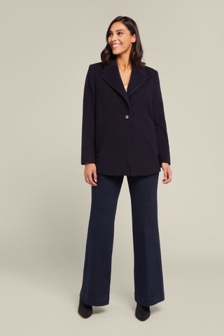 Veste en laine et cachemire - Bleu foncé