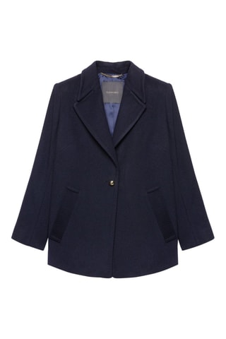 Veste en laine et cachemire - Bleu foncé