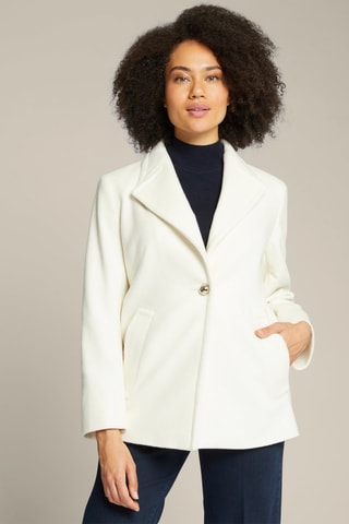 Caban en laine et cachemire - Blanc