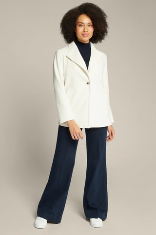 Caban en laine et cachemire - Blanc