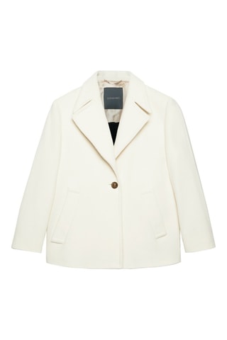 Caban en laine et cachemire - Blanc