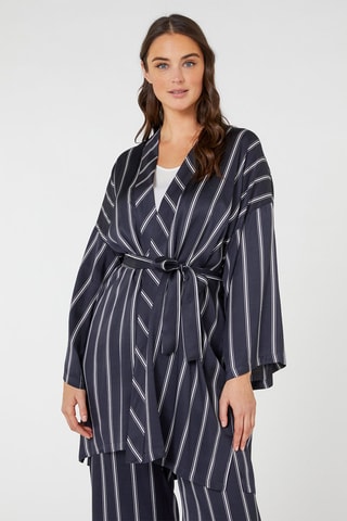 Kimono rayé - Blanc